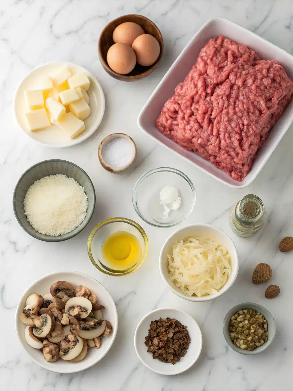 Mushroom Swiss Meatloaf 2 mushroom swiss meatloaf ingredients