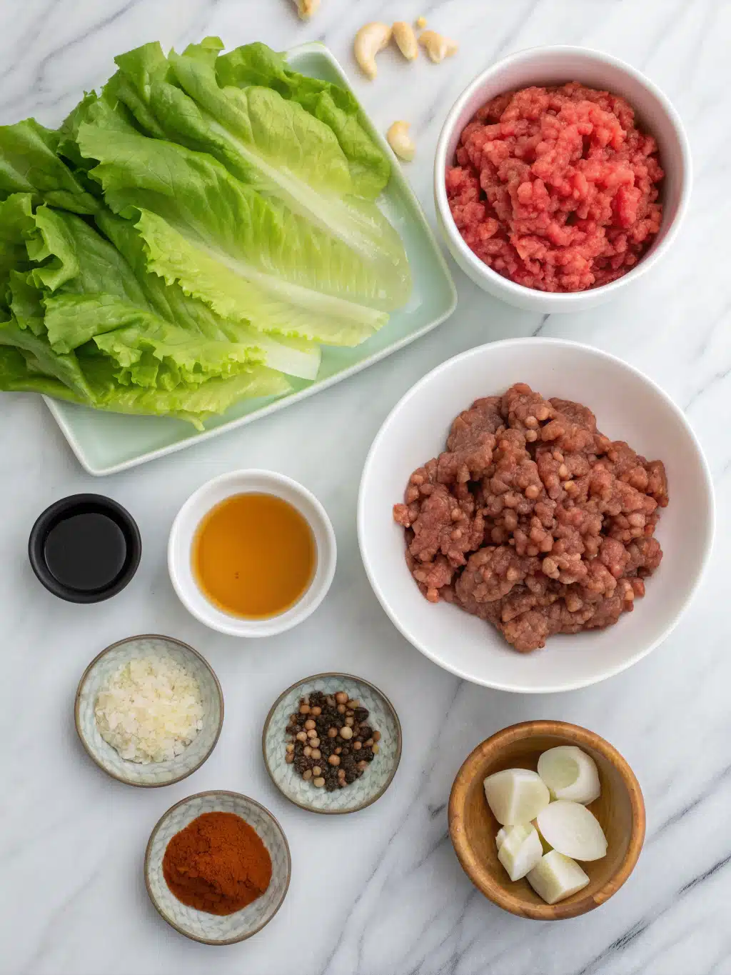 Spicy Szechuan Ground Beef Lettuce Wraps 2 spicy szechuan ground beef lettuce wraps ingredients