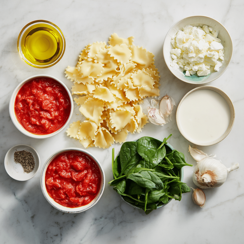One-Pot Creamy Spinach Lasagna Soup 2 One Pot Creamy Spinach Lasagna Soup ingredients