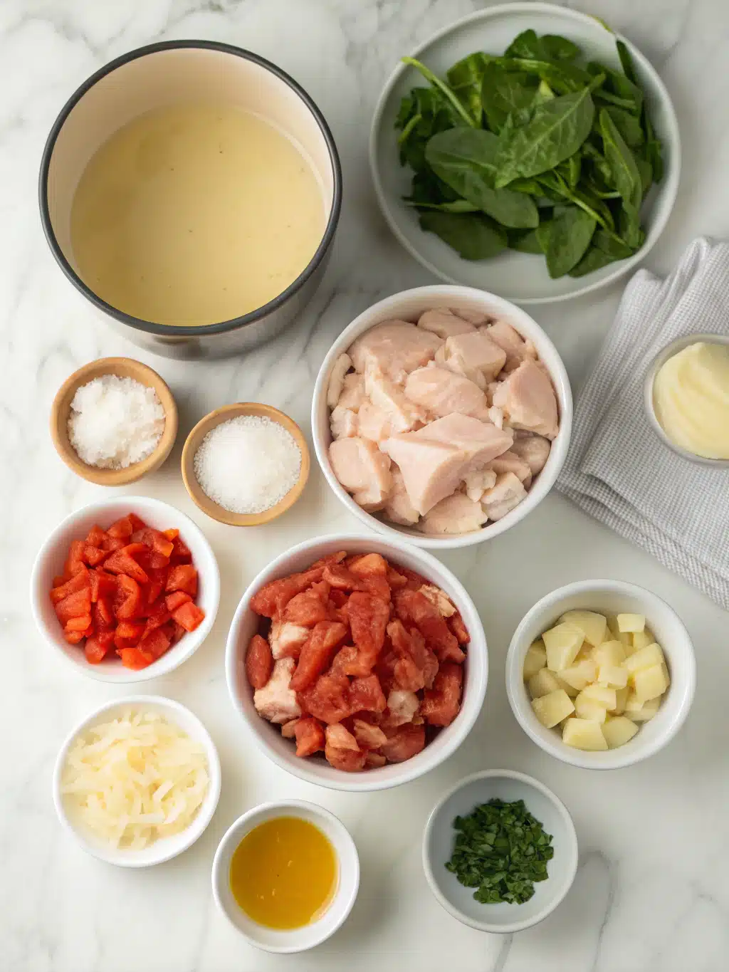 Creamy Tuscan Chicken Soup 2 creamy tuscan chicken soup ingredients