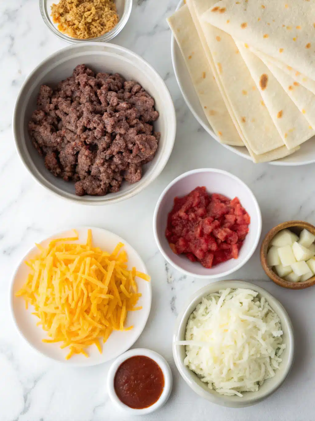 Ground Beef and Cheese Quesadilla Melt 2 ground beef and cheese quesadilla melt ingredients