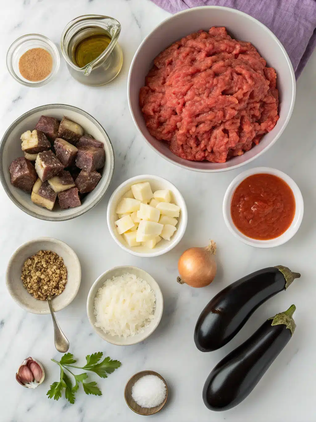Ground Beef and Eggplant Casserole 2 ground beef and eggplant casserole ingredients