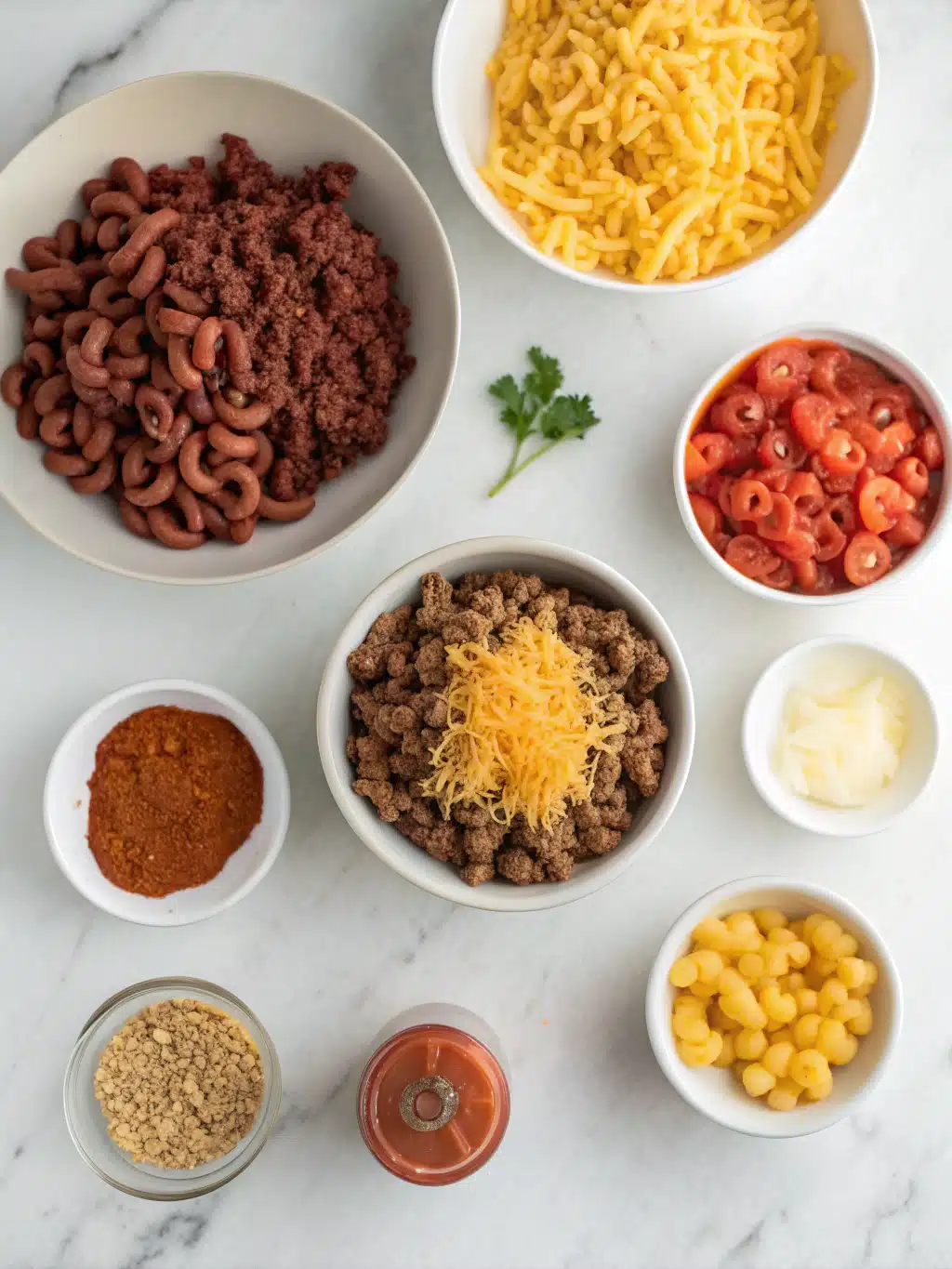 Ground Beef Chili Mac Bake 2 ground beef chili mac bake ingredients