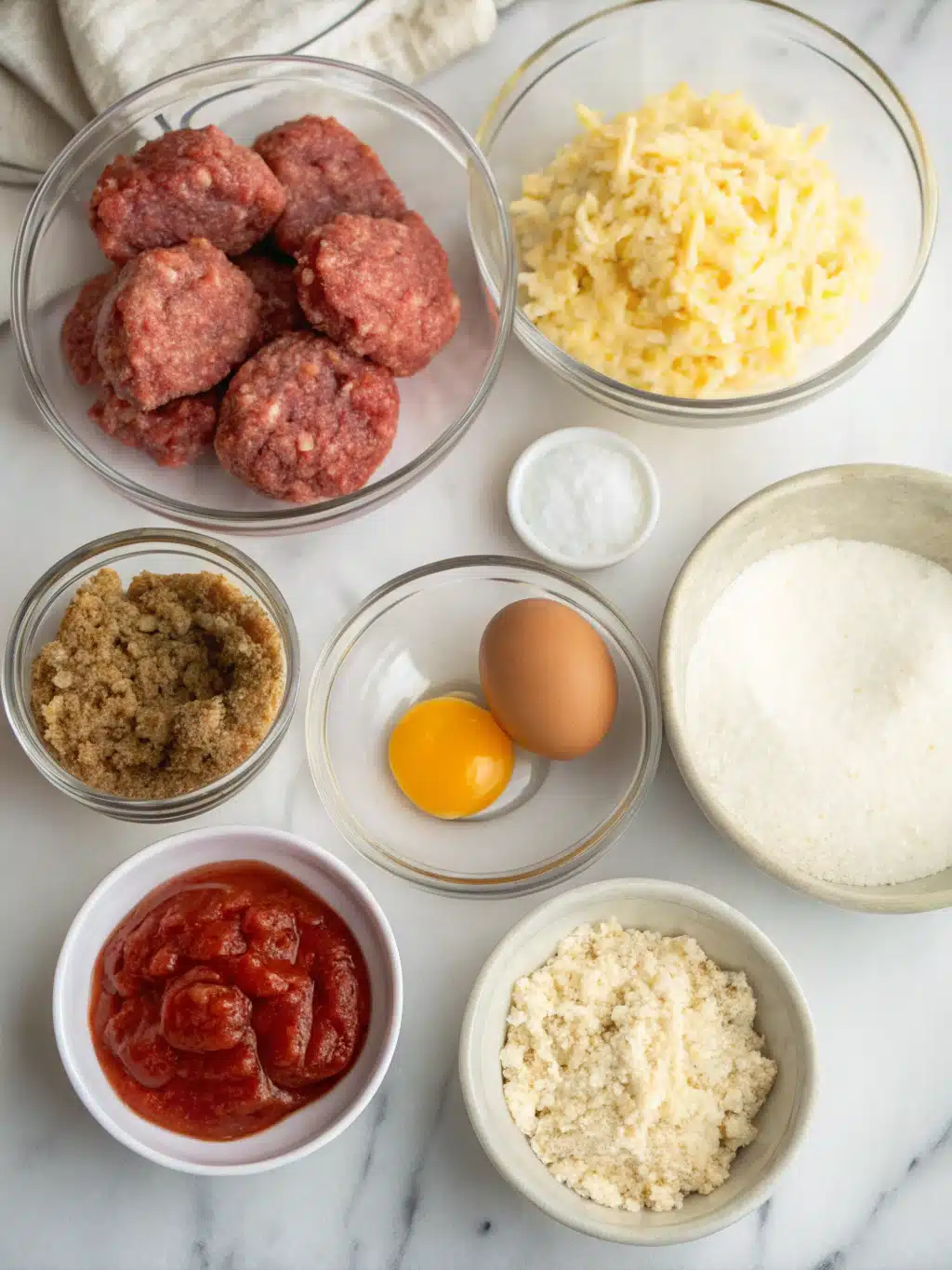 Mini Meatloaf Bites, a Fun Oven Baked Ground Beef Appetizer 2 mini meatloaf bites ingredients