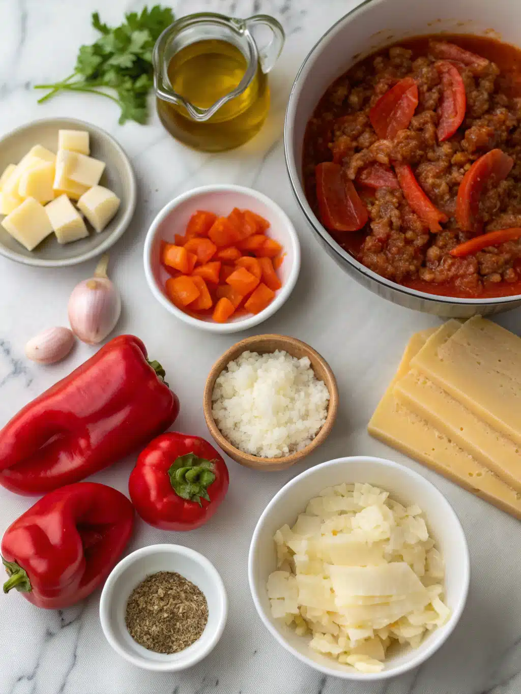 Roasted Red Pepper Lasagna Soup 2 roasted red pepper lasagna soup ingredients