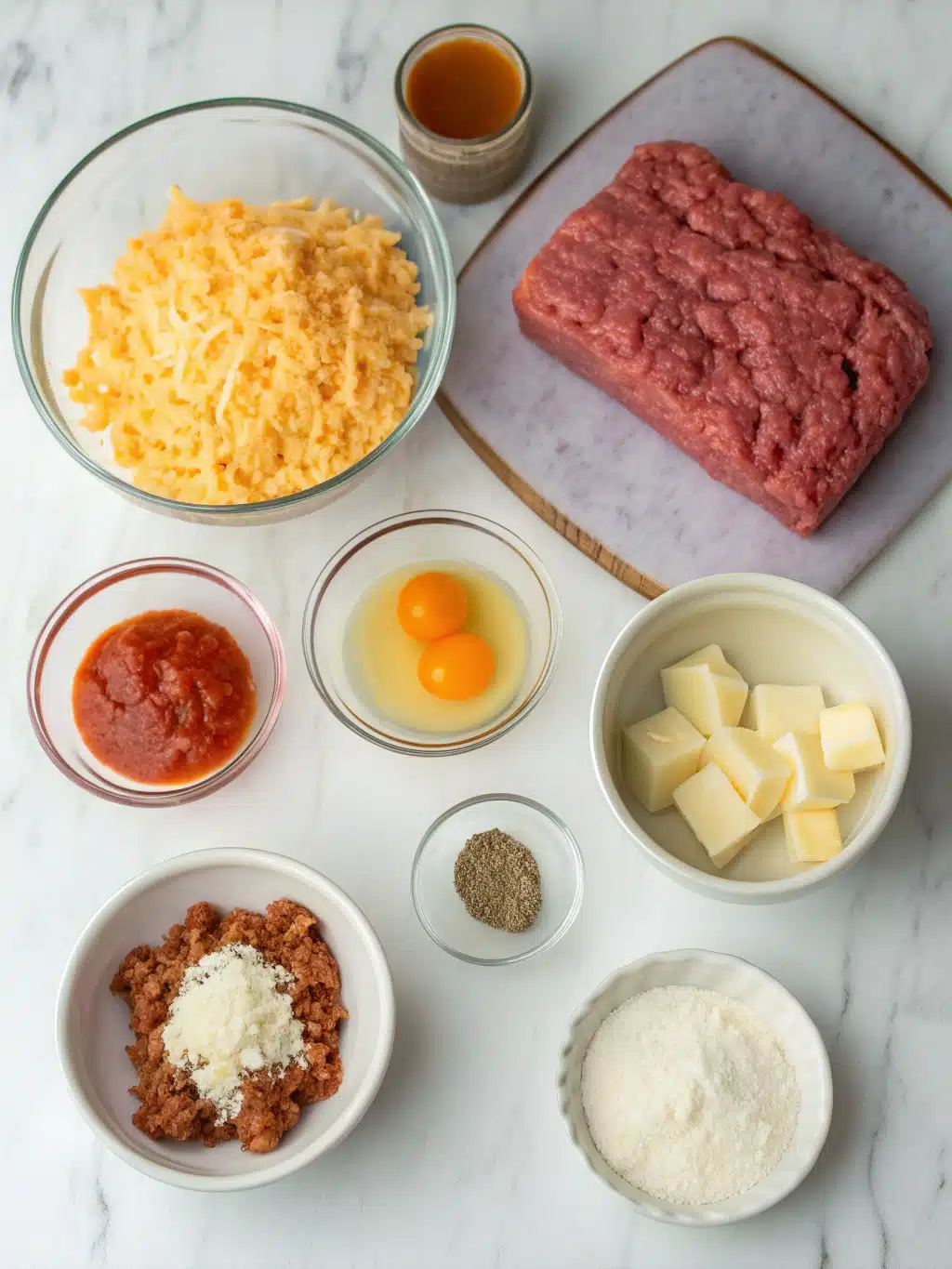 Cheddar Stuffed Meatloaf 2 Cheddar Stuffed Meatloaf Ingredients