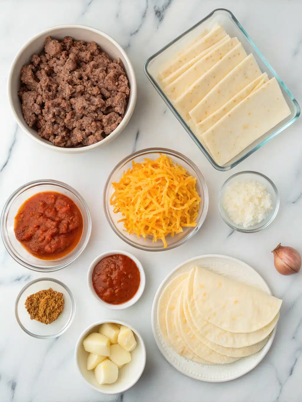 Cheesy Beef Enchilada Bake 2 cheesy beef enchilada bake ingredients