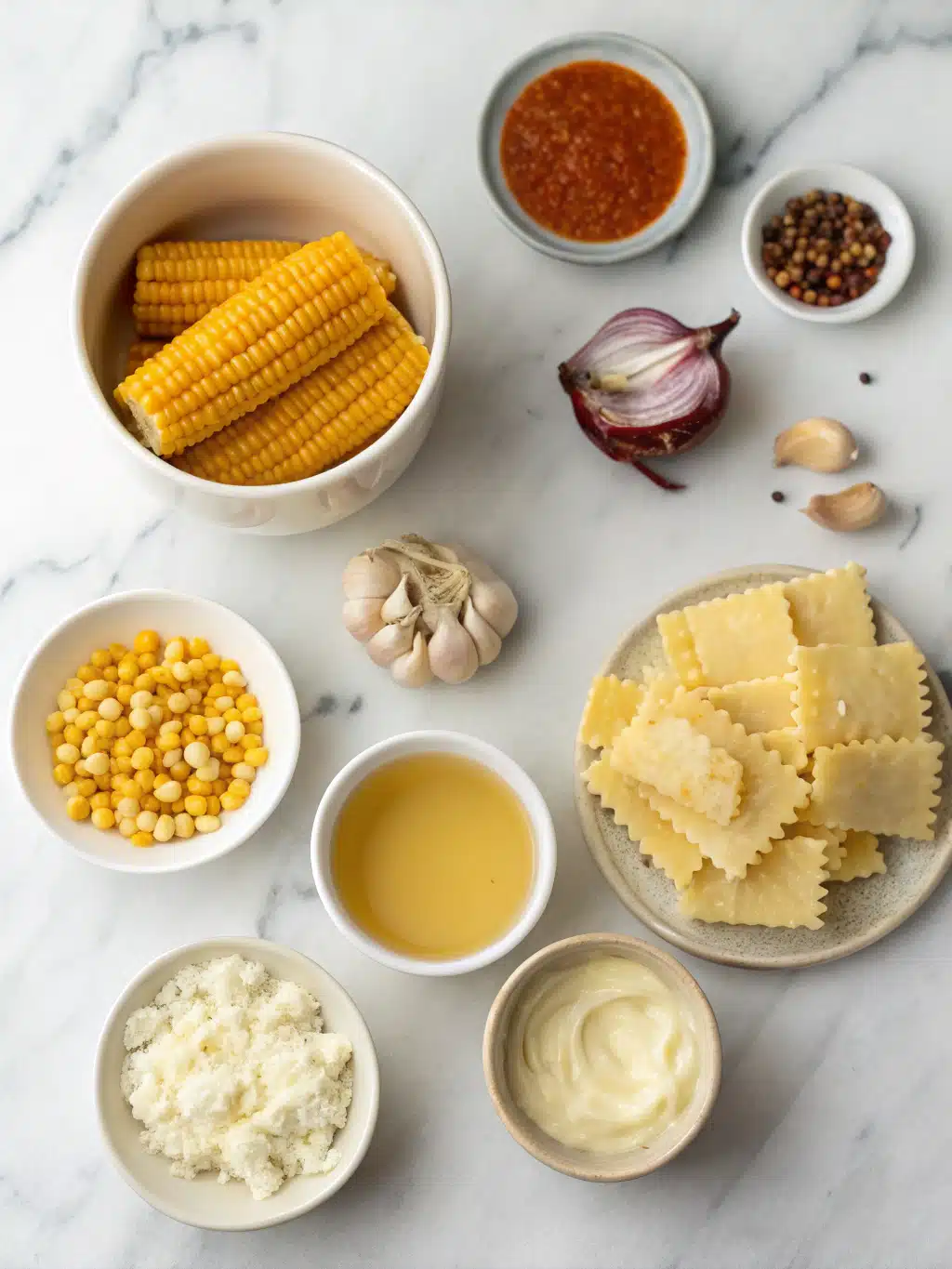 Creamy Roasted Corn Lasagna Soup 2 creamy roasted corn lasagna soup ingredients