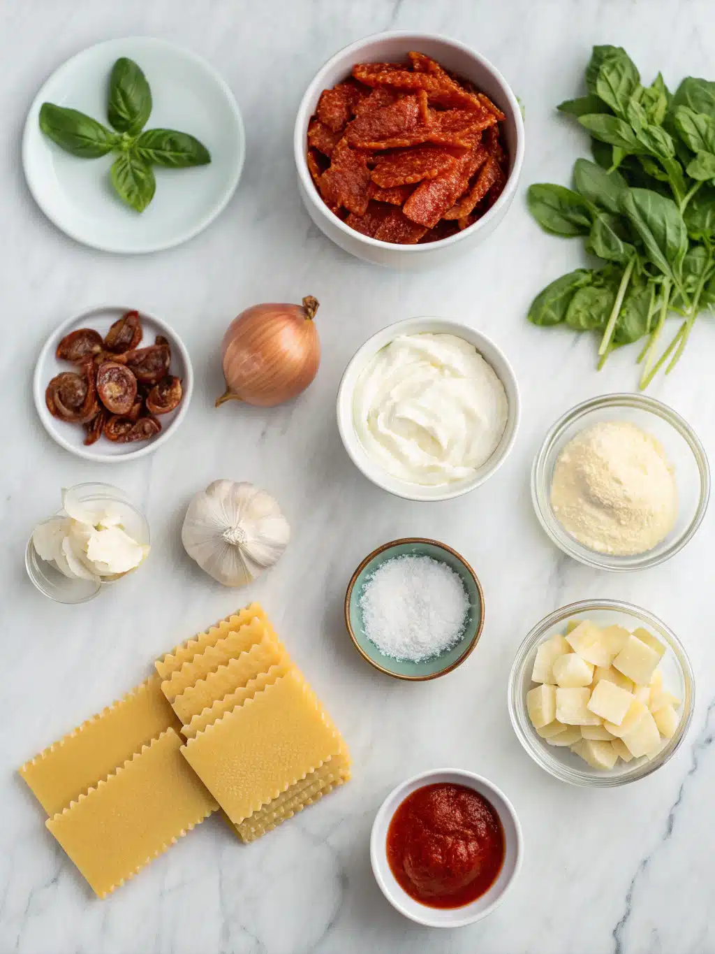 Creamy Sun-Dried Tomato Lasagna Soup 2 creamy sun dried tomato lasagna soup ingredients