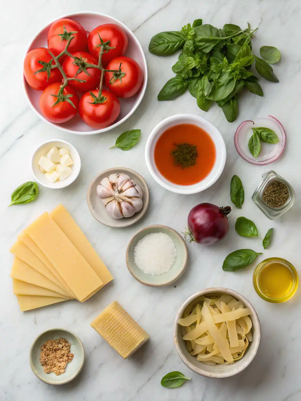 Fresh Tomato and Basil Lasagna Soup 2 fresh tomato and basil lasagna soup ingredients 1