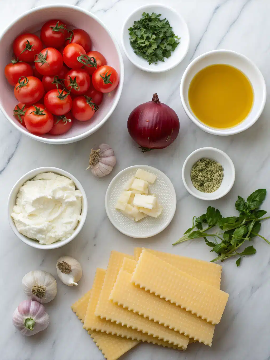 Fresh Tomato and Ricotta Lasagna Soup 2 fresh tomato and ricotta lasagna soup ingredients 1