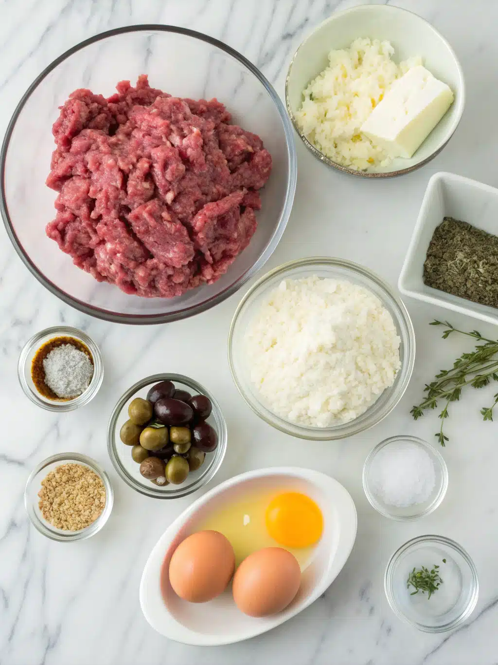 Greek Meatloaf with Feta 2 greek meatloaf with feta ingredients