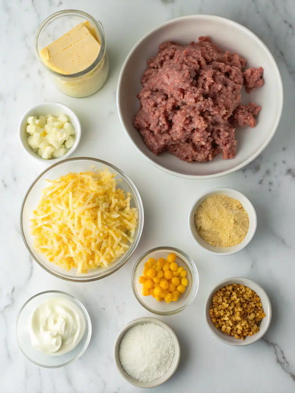 Ground Beef and Cornbread Casserole 2 ground beef and cornbread casserole ingredients