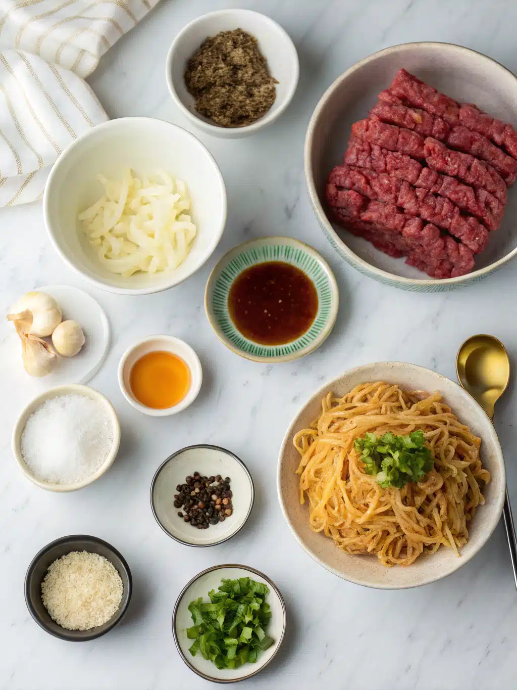 Ground Beef Korean Fried Noodles 2 ground beef korean fried noodles ingredients