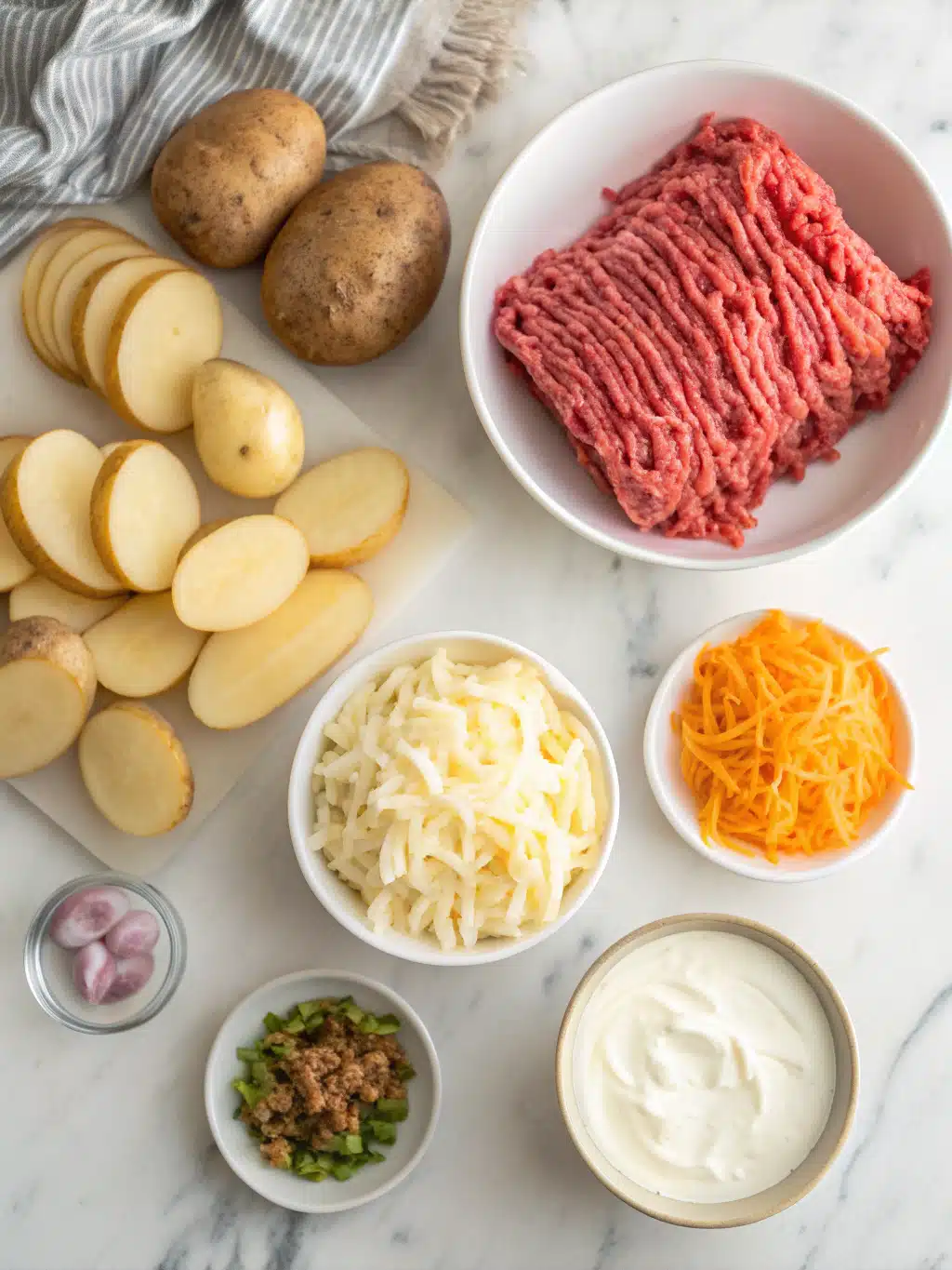 Ground Beef Scalloped Potato Bake 2 ground beef scalloped potato bake ingredients 1