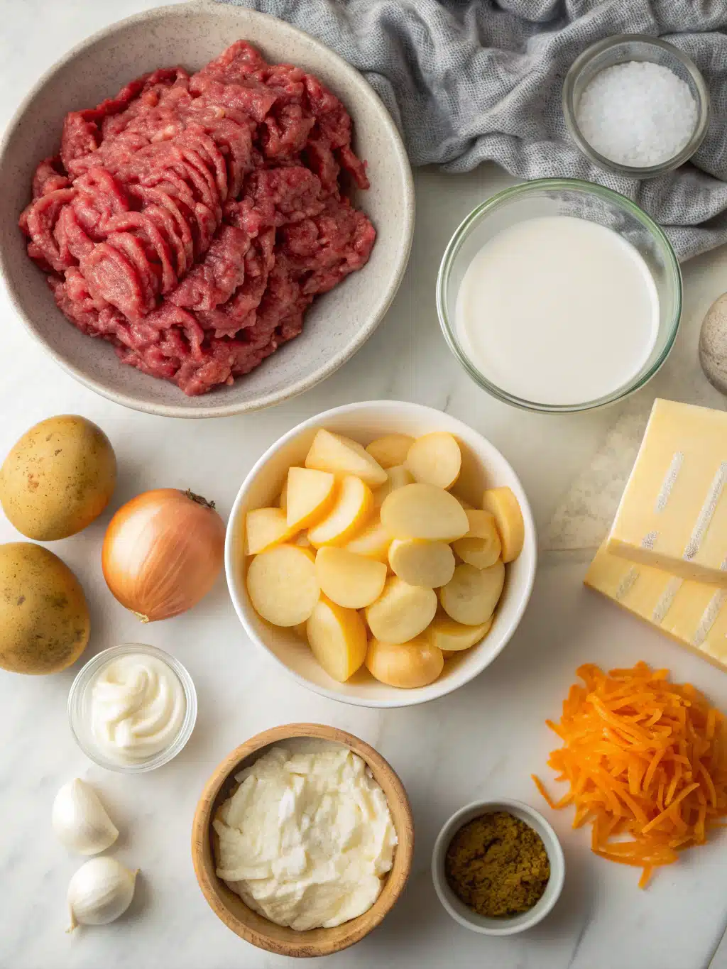 Ground Beef Scalloped Potato Bake 2 ground beef scalloped potato bake ingredients