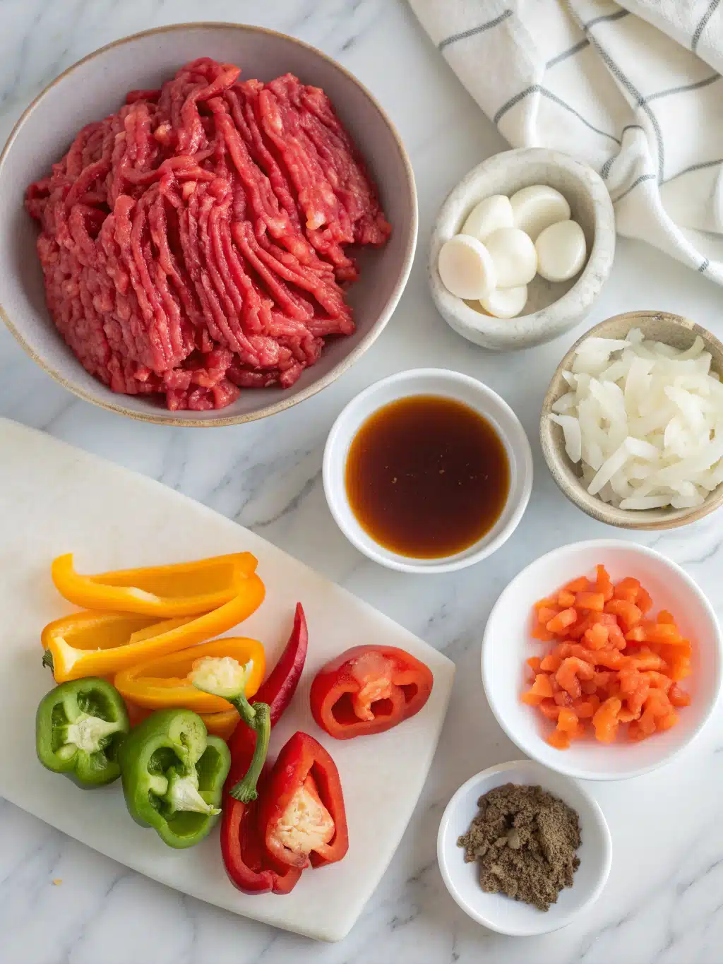Ground Beef Sweet Chili Stir Fry 2 ground beef sweet chili stir fry ingredients