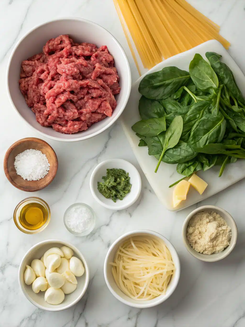 Ground Beef Tuscan Pasta Bake 2 ground beef tuscan pasta bake ingredients