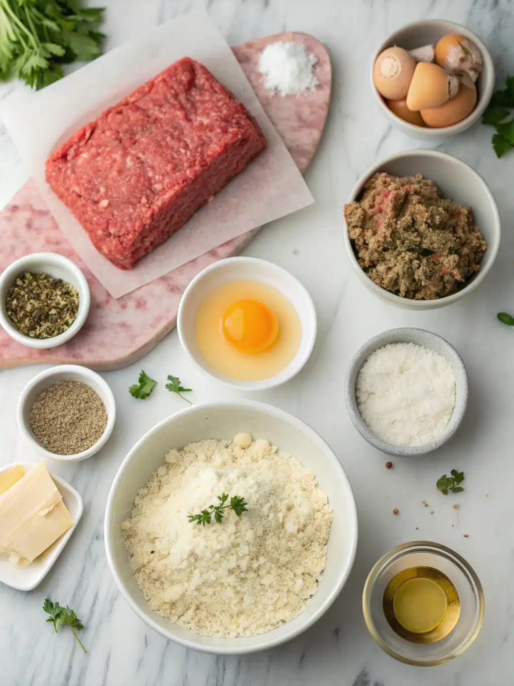 Italian Meatloaf with Parmesan 2 italian meatloaf with parmesan ingredients