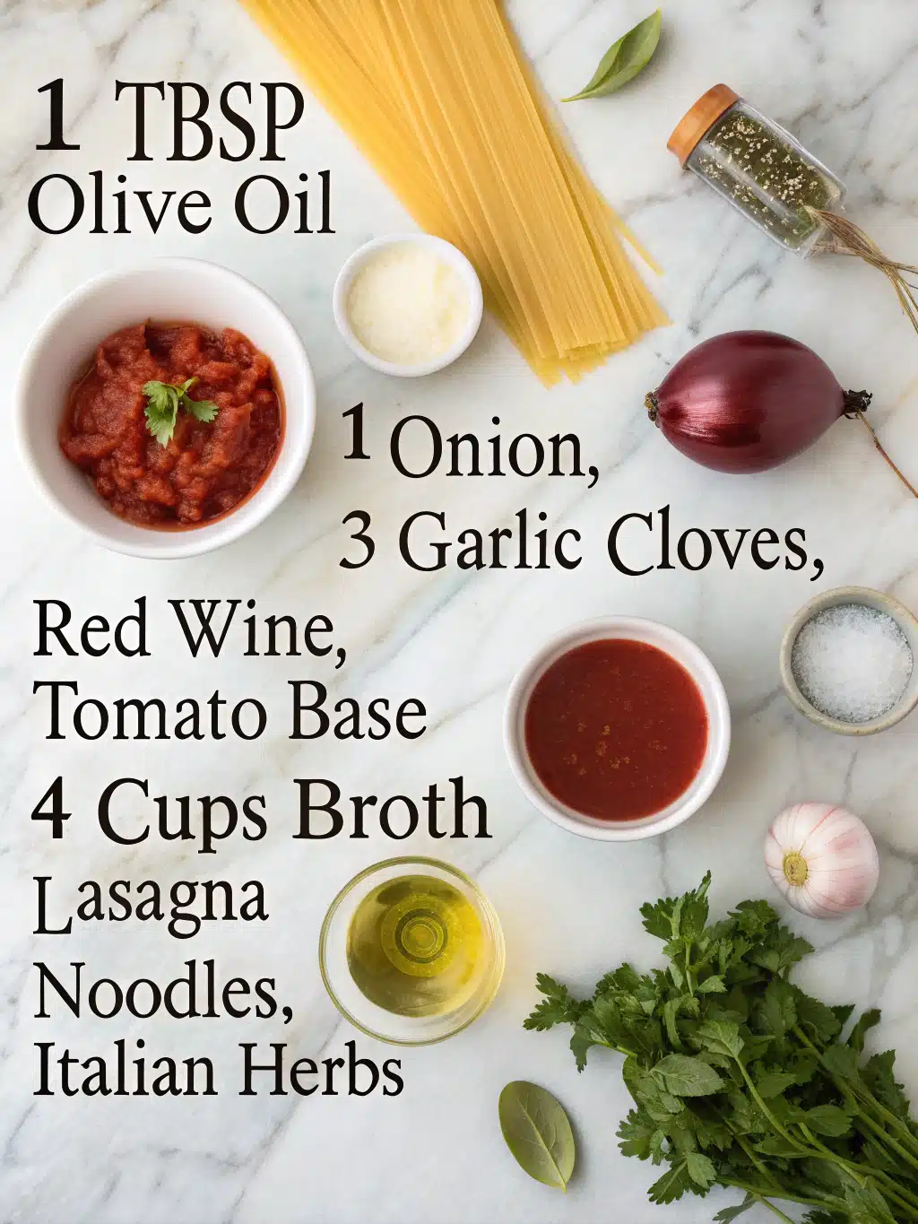 Lasagna Soup with Red Wine Tomato Base 2 lasagna soup with red wine tomato base ingredients