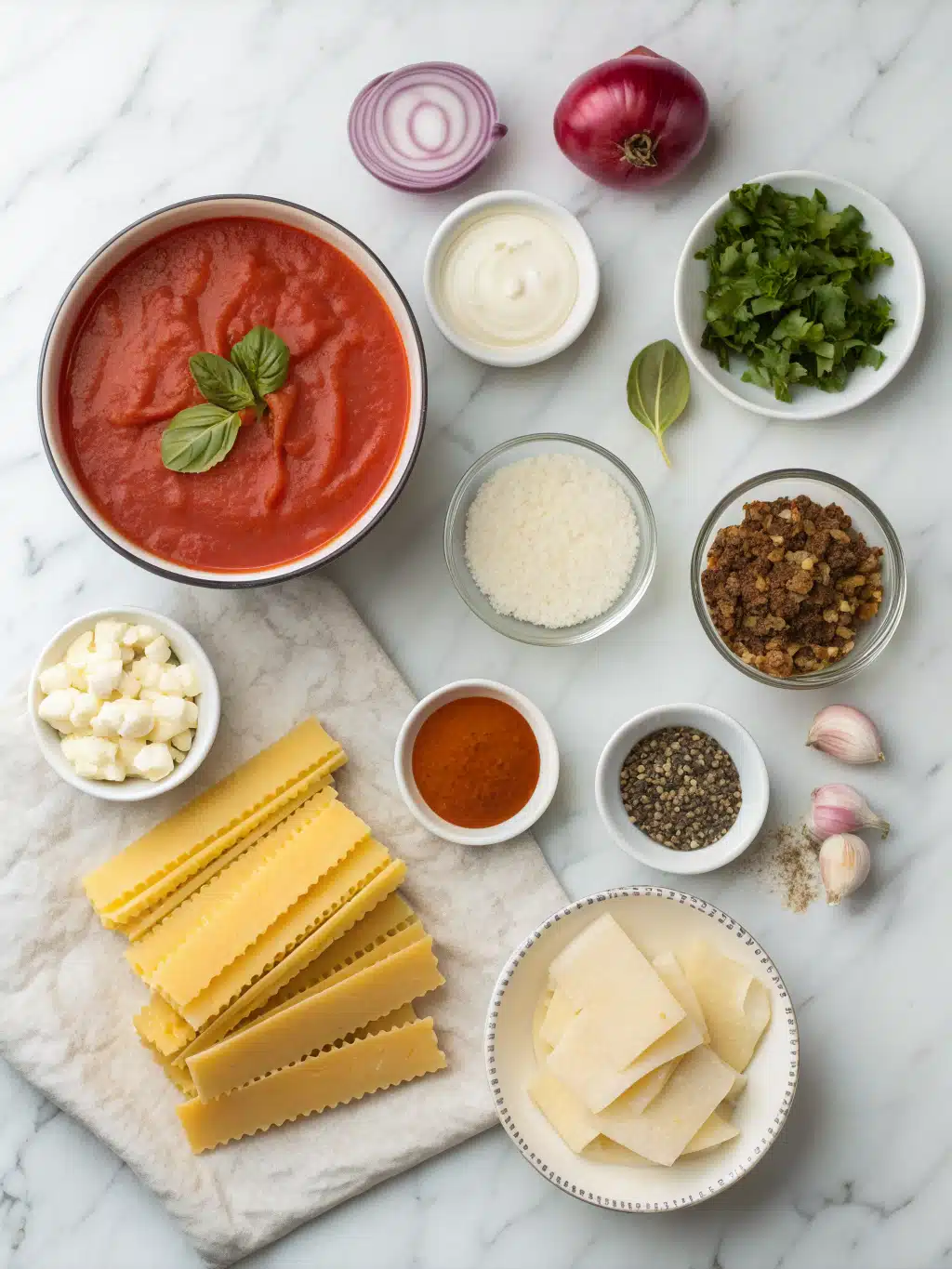 One-Pot Creamy Marinara Lasagna Soup 2 one pot creamy marinara lasagna soup ingredients