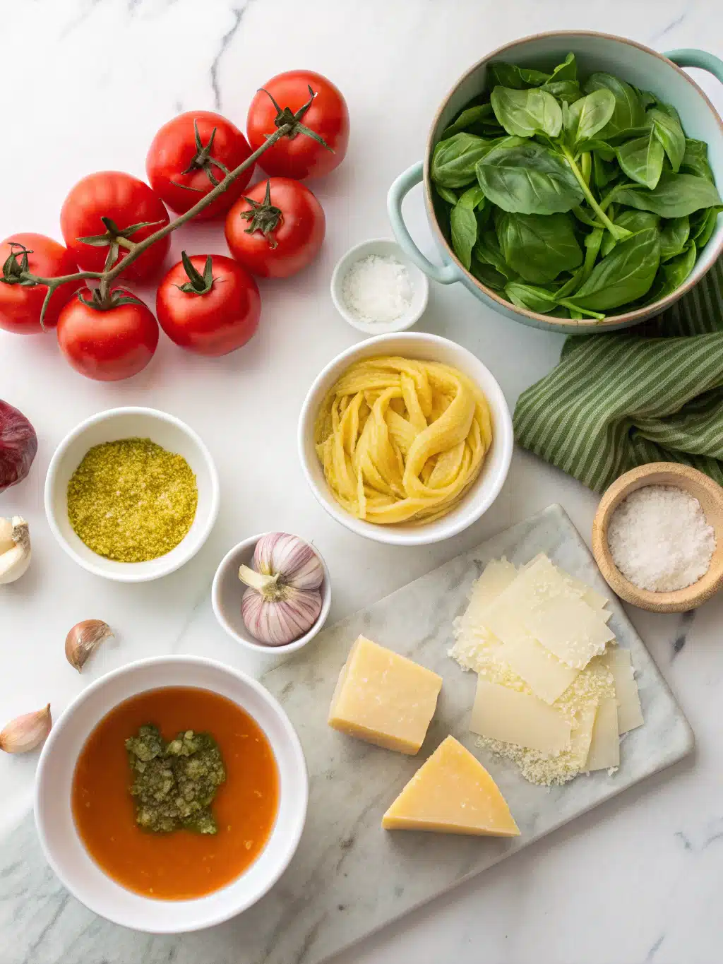 One-Pot Pesto Tomato Lasagna Soup 2 one pot pesto tomato lasagna soup ingredients