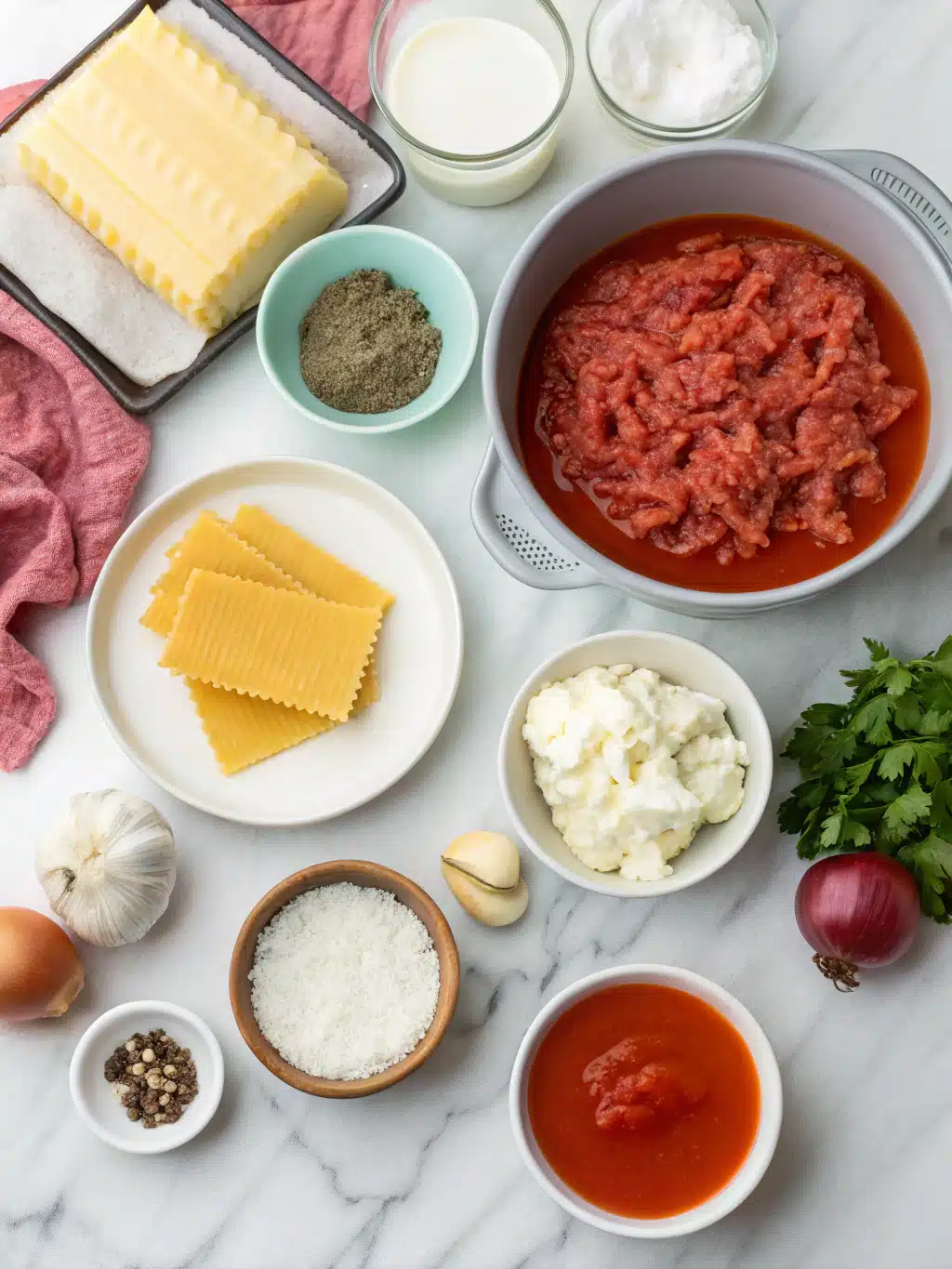 One-Pot Ricotta Meat Lasagna Soup 2 one pot ricotta meat lasagna soup ingredients