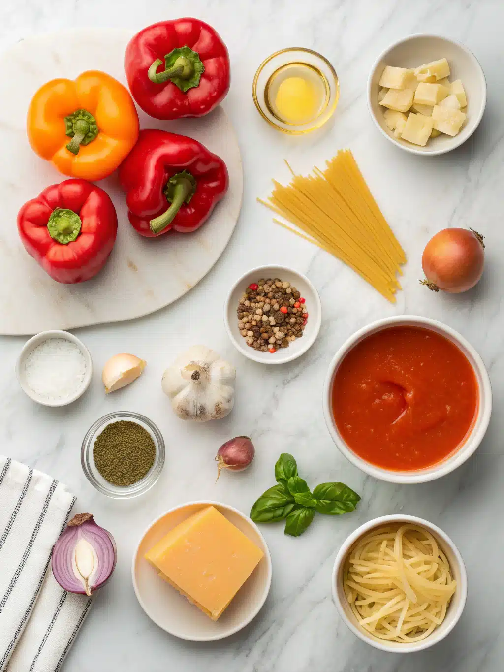 One-Pot Roasted Bell Pepper Lasagna Soup 2 one pot roasted bell pepper lasagna soup ingredients 1