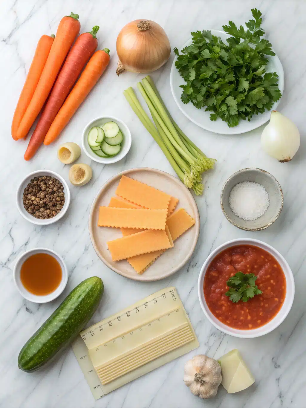 One-Pot Veggie Lasagna Soup 2 one pot veggie lasagna soup ingredients 1