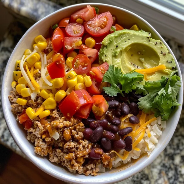High protein taco turkey bowls for healthy meal prep