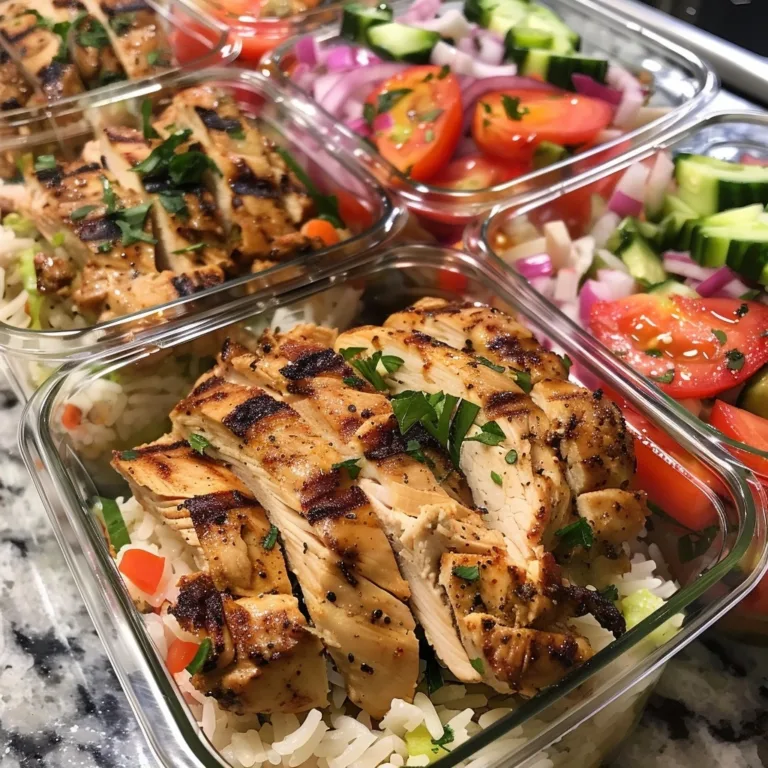 Chicken Shawarma Rice Meal Prep Bowls for Easy Lunches