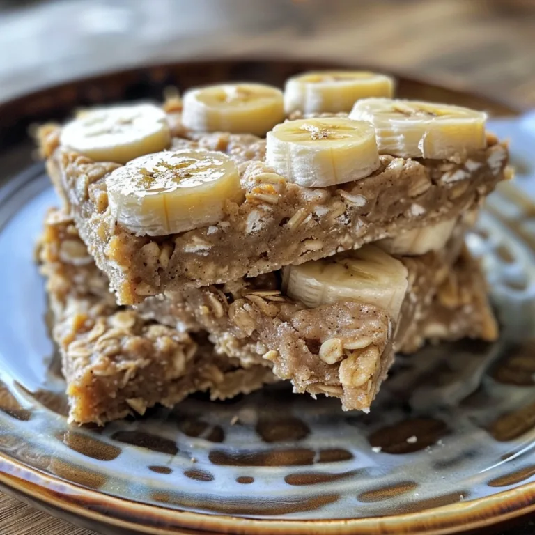 Peanut Butter Banana Oat Bars for Energy