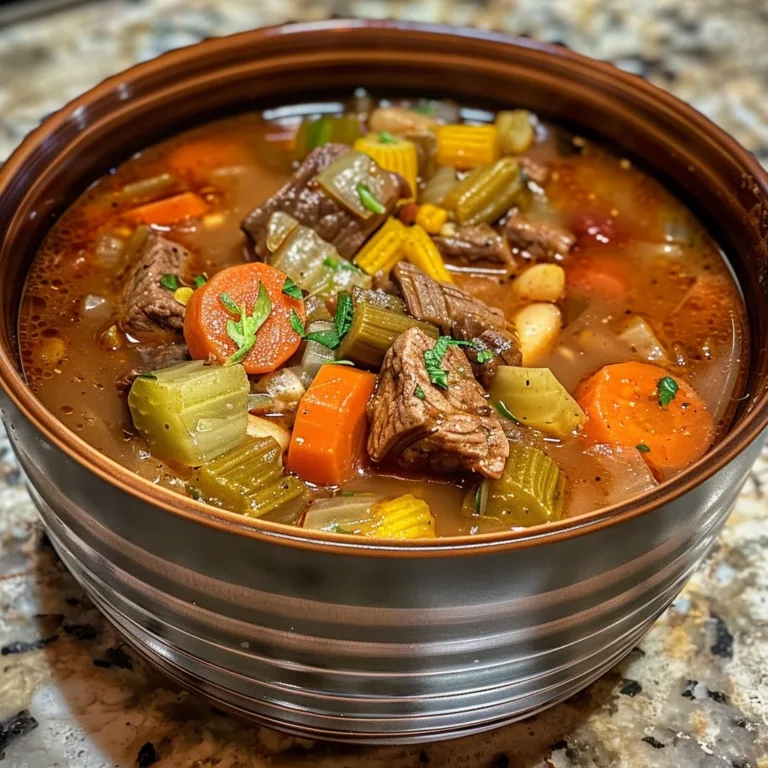 Slow cooker beef vegetable soup for easy dinners