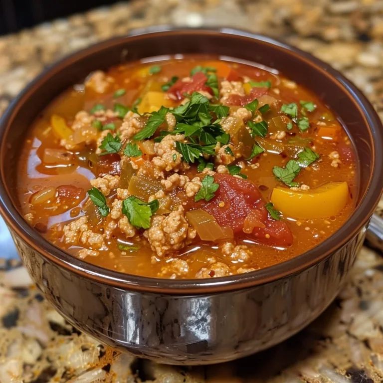 Stuffed Pepper Soup With Ground Turkey Recipe