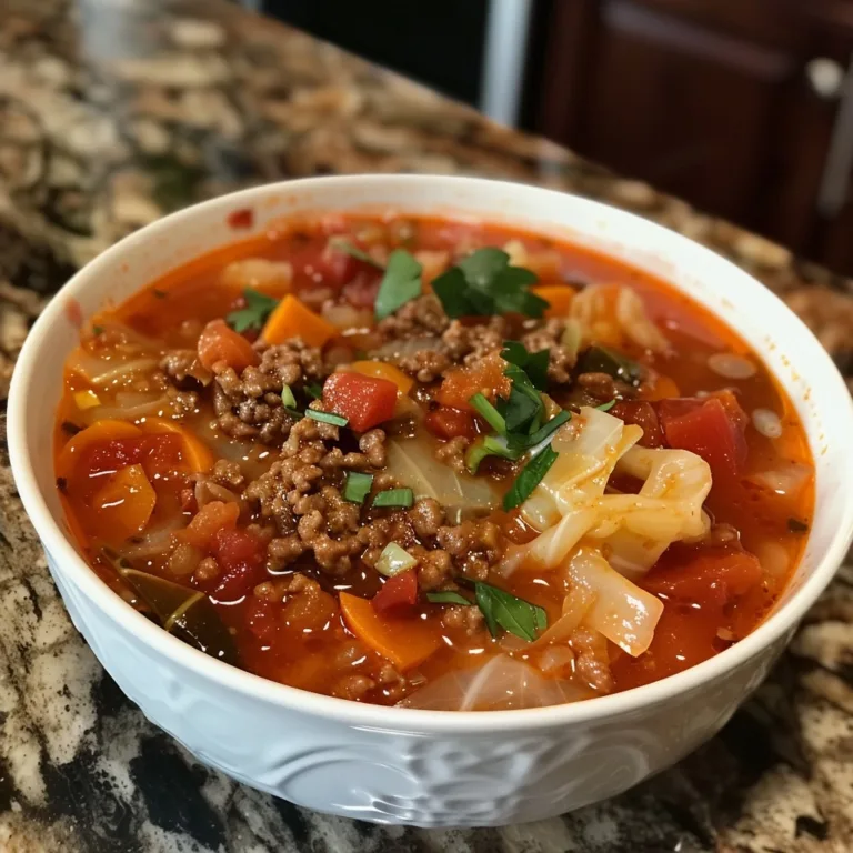 Cabbage Roll Soup with Ground Beef Recipe