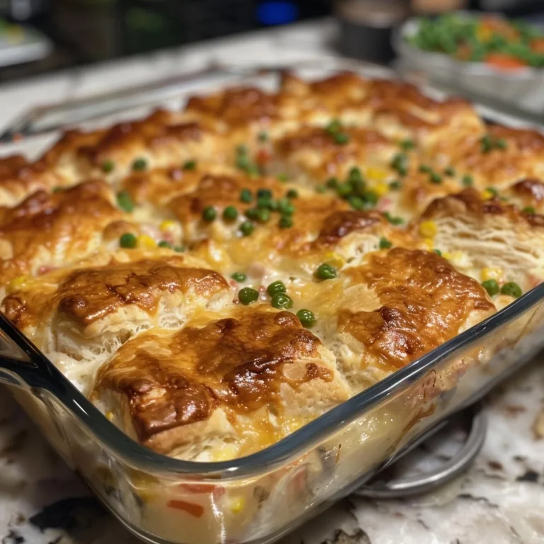 Chicken Pot Pie Biscuit Casserole Recipe