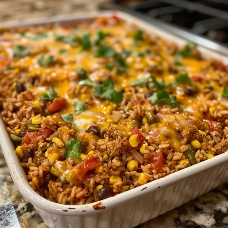 Turkey Taco Rice Casserole: A Healthy One-Pan Family Dinner