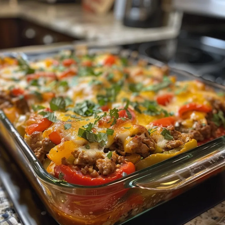 Turkey Stuffed Pepper Casserole Recipe