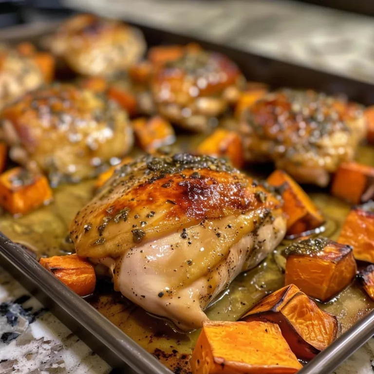 Sheet pan maple chicken and sweet potatoes recipe