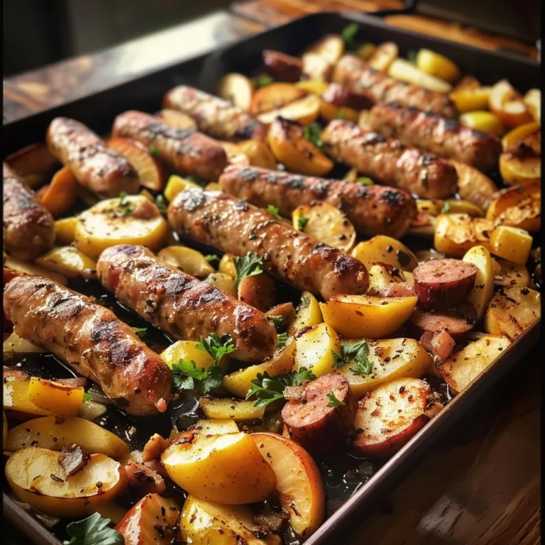 Sheet Pan Turkey Sausage and Apples Dinner Recipe