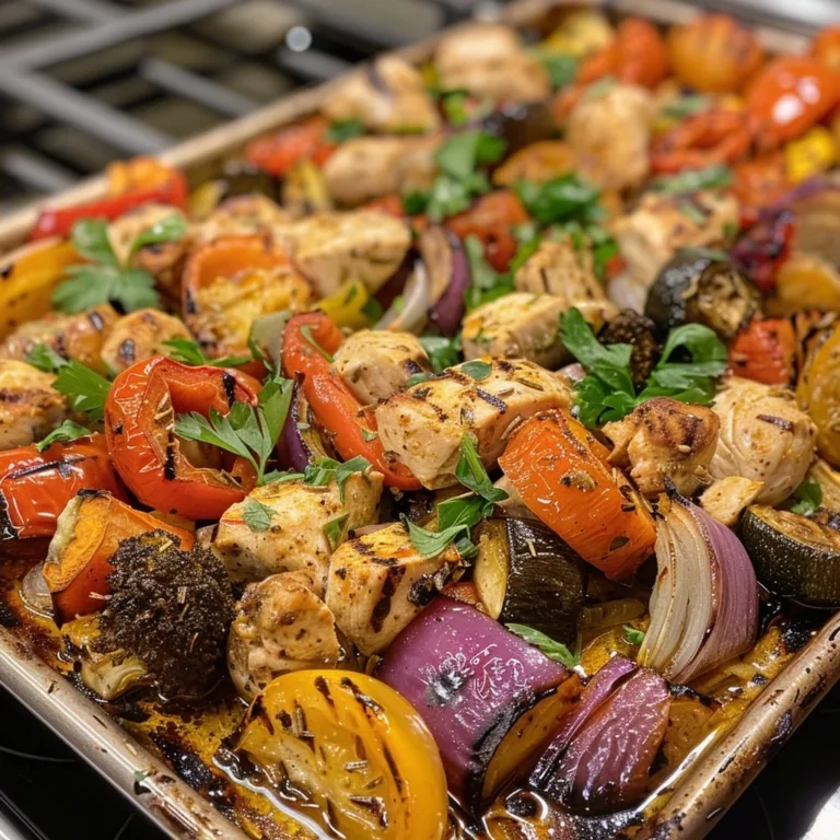 Sheet Pan Chicken Shawarma Vegetables Recipe