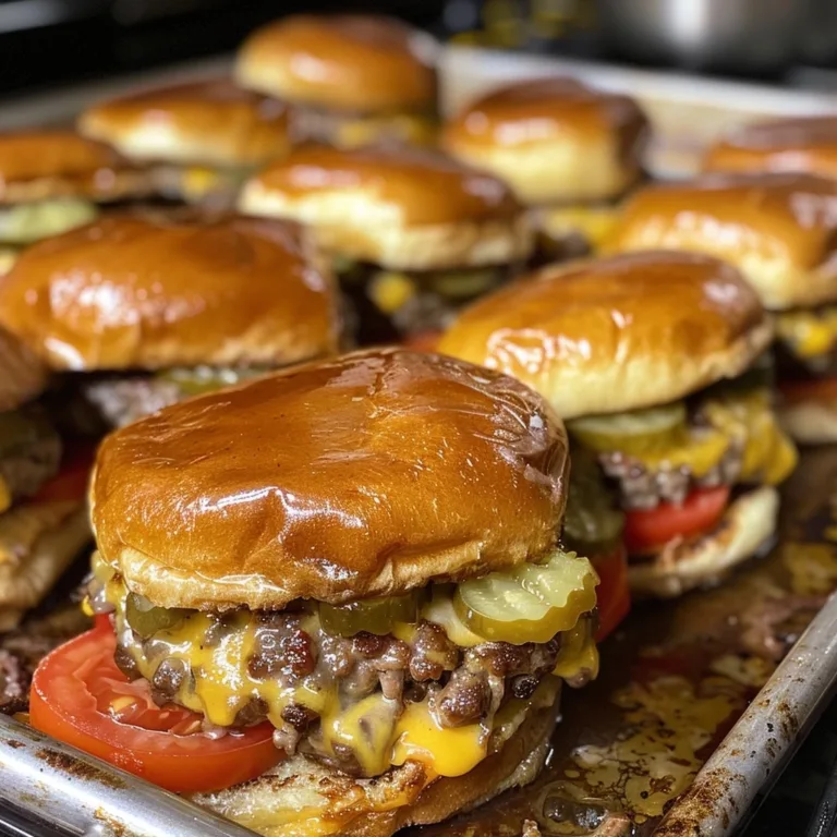 Sheet pan cheeseburger sliders for easy family dinners