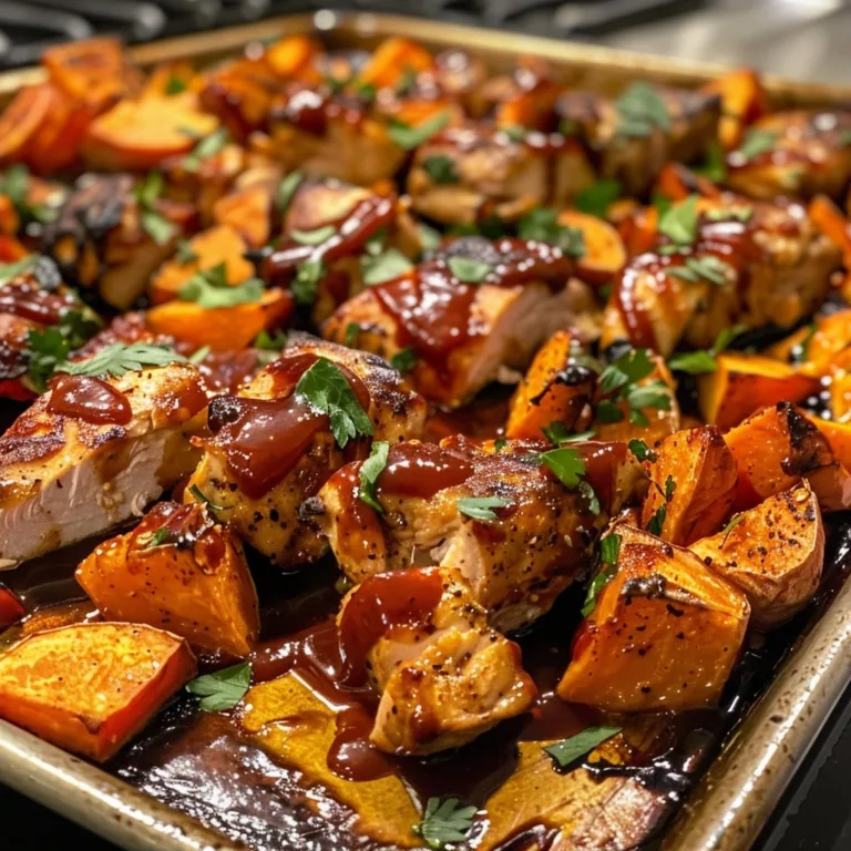 Sheet Pan BBQ Chicken Sweet Potatoes Recipe