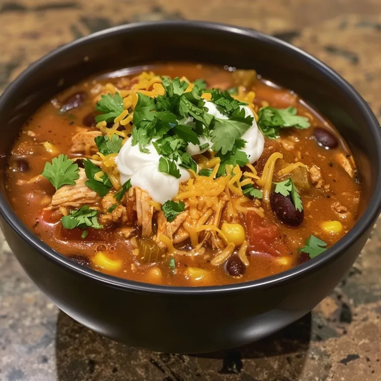 Slow Cooker Chicken Enchilada Soup Recipe
