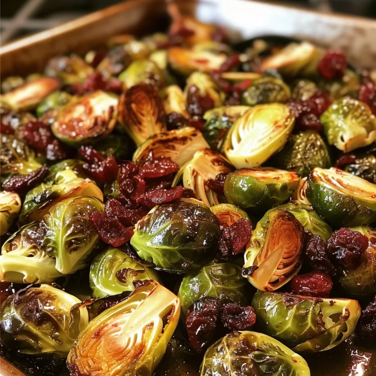 Cranberry Balsamic Roasted Brussels Sprouts Recipe