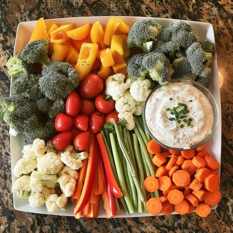 Harvest Veggie Tray with Ranch Dip for Every Occasion