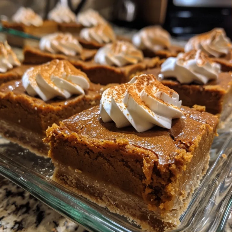 Pumpkin Pie Bars with Graham Crust Recipe