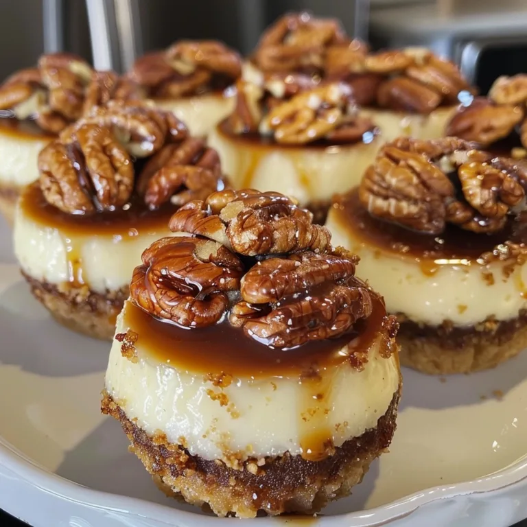 Mini pecan pie cheesecakes for perfect dessert bites
