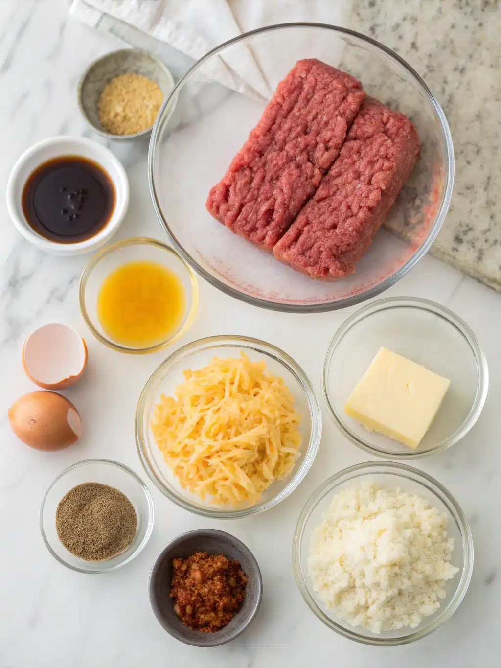 bbq glazed meatloaf with cheddar ingredients