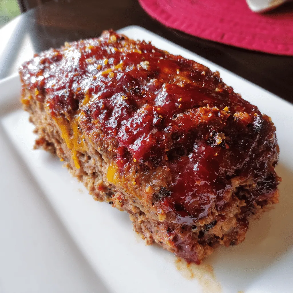 BBQ Glazed Meatloaf with Cheddar